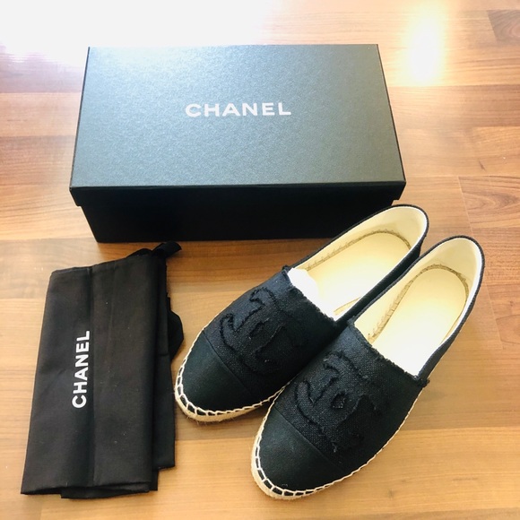 🔥SOLD🔥Chanel Espadrilles NIB Fabric Denim Linen - Picture 2 of 8